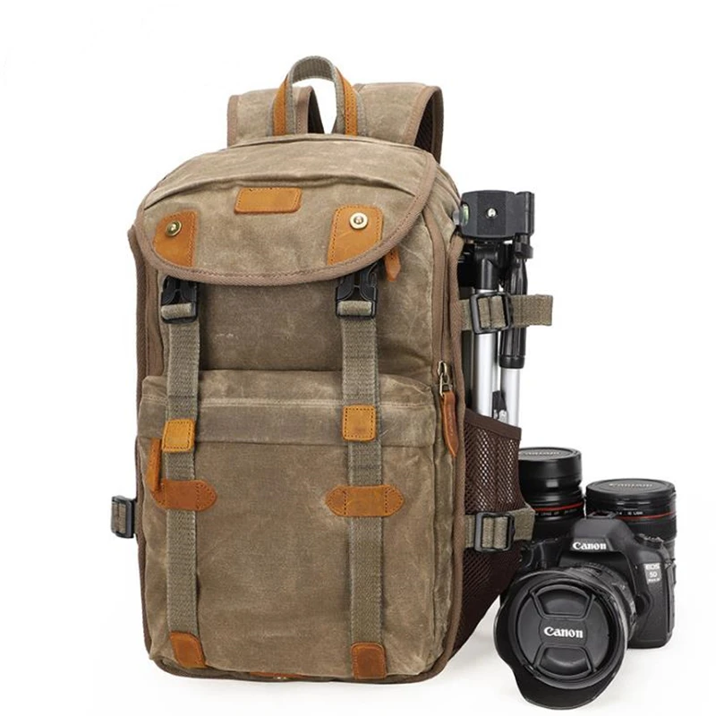 

2019 New Shoulder Photography Retro Waterproof Men and Women Models Liner Lens Tripod SLR Digital Micro Single Camera Travel bag
