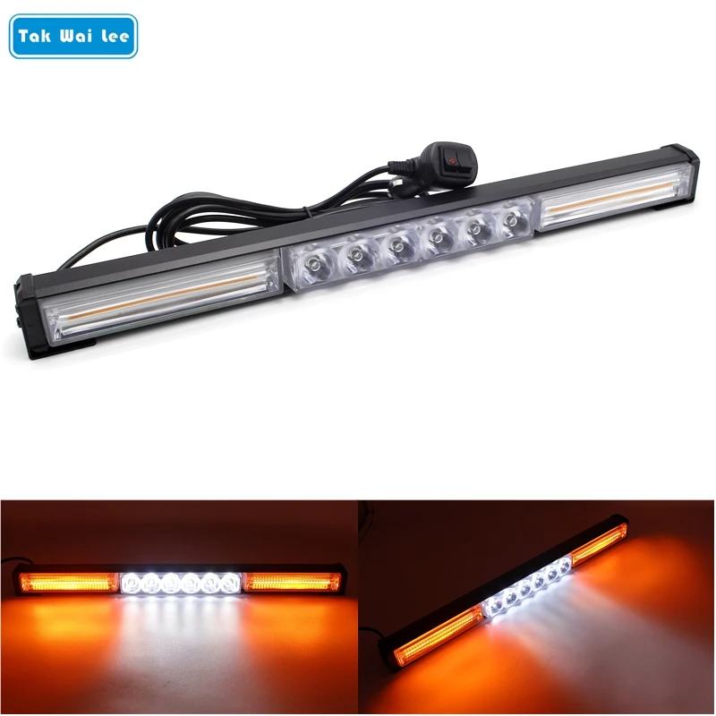 

Tak Wai Lee 1Pcs COB & LED Strobe Flash Warning Car Light Bar 13 Modes Styling High/Low Beam Fireman Police Emergency Fog Lamp