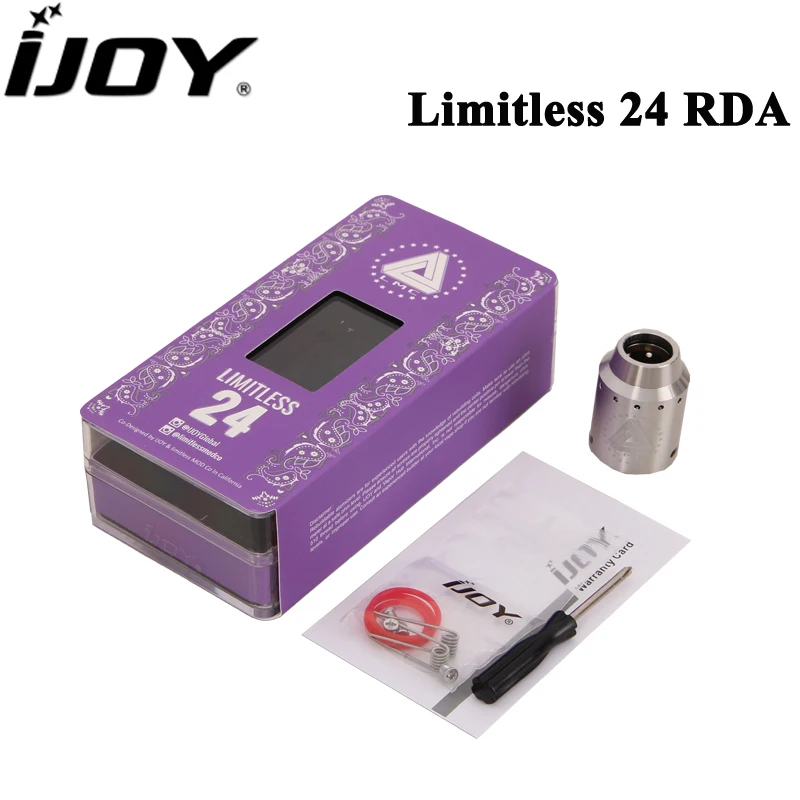 Оригинальный IJOY безлимитный 24 RDA бак LMC регулируемый обдув Восстановленный