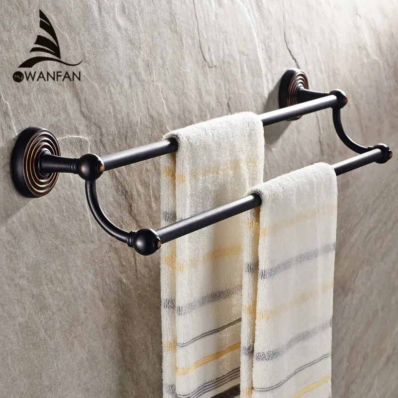 Towel Bars Antique Brass Towel Bar Modern Bathroom Wall Holders Black