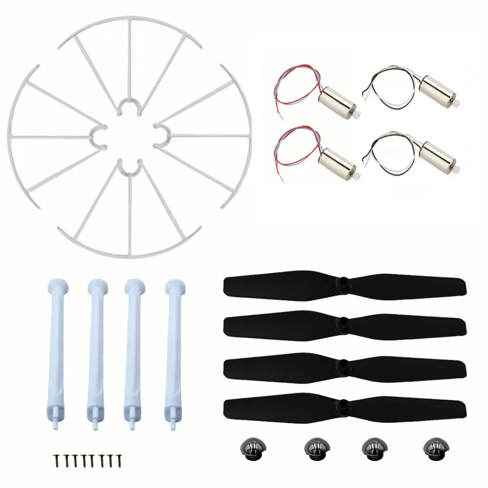 

for Syma X5HW X5HC RC Quadcopoter 5 IN 1 Accessories Part 5 in 1 Protector+Landing Gear+Propeller+Motor RC Drone Accessories New
