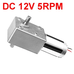 

Uxcell Hot Selling 1PCS DC12V 5RPM Dual Shafts High Torque Reversible Turbine Carbon Brushes MINI Worm Gear Motor Reduction DIY
