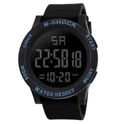 Zerotime #501 2019 Digitalwatch waterproof для мужчин мальчик ЖК-дисплей цифровой секундомер Дата Резина спортивные наручные часы Роскошные Бесплатная