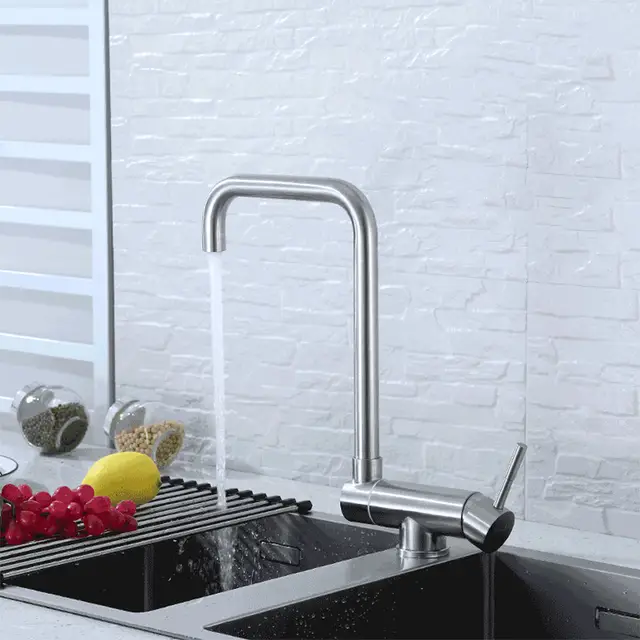 720 Rotatable Hidden Free Kitchen Faucet Sink Water Mixer Taps