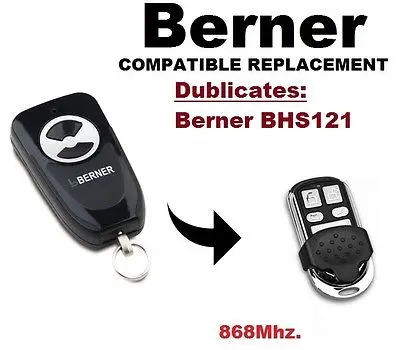 Berner Bhs110 Bhs121 Bhs130 Bhs140 Bhs 868mhz Garage Door Gate