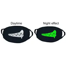 1 шт., светящаяся маска унисекс, противопылевая маска для рта, светится в темноте, хлопковая маска для лица, для улицы, одежда, аксессуары, унисекс