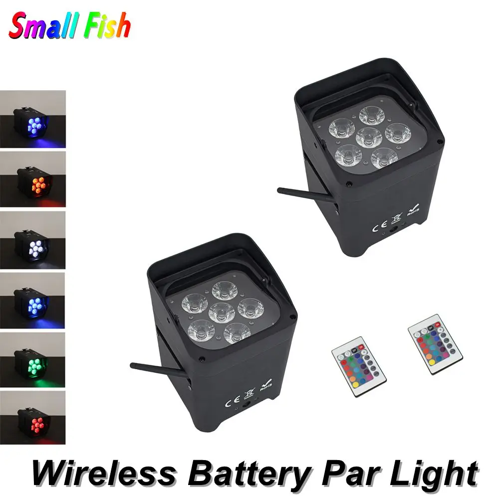 

Wireless DMX Battery Power RGBWY UV 6IN1 LED Par Can Light With Wifi & Remote For Wedding Uplight Dj Laser Lights Led Par Light