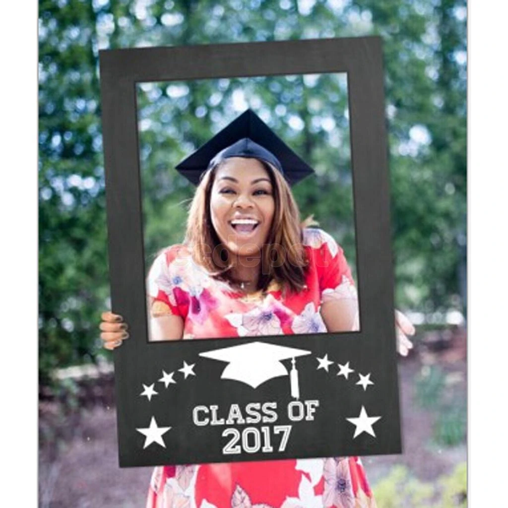 Class Of 17 Diy Chalkboard Selfie Frame Photo Booth Prop Graduation Party Party Party Party Party Graduationparty Photo Booth Props Aliexpress
