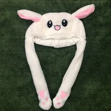 НОВАЯ шапка с заячьими ушами может перемещать подушки безопасности магнит кепки Плюшевые игрушки подарки BFE88