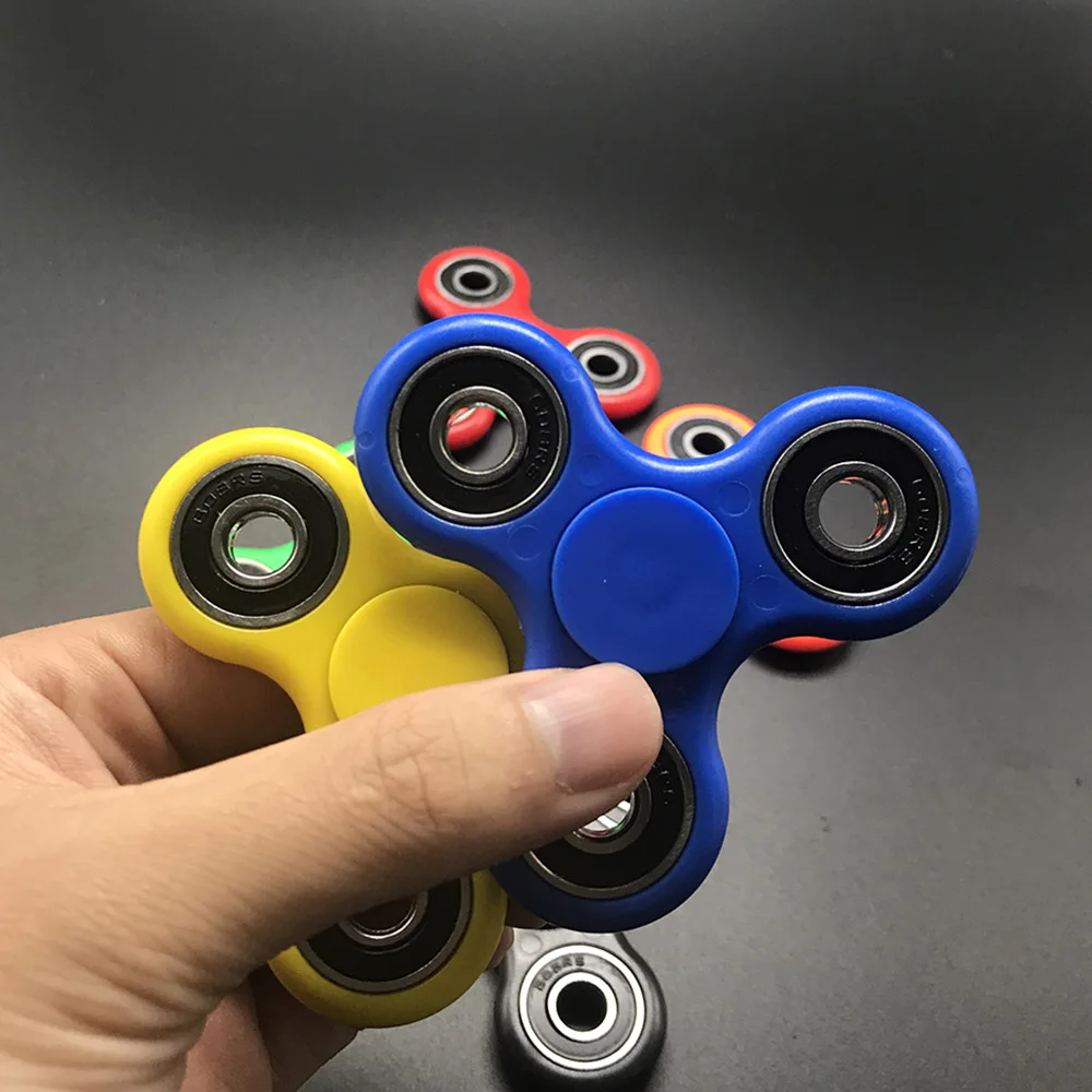 7 Цветов керамика Бусы Tri-Spinner Пластиковые EDC Руки Спиннер Для Аутизма и СДВГ волнуются спинер Долгое Время Анти стресс Игрушки