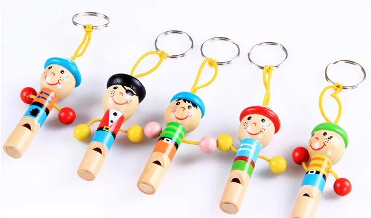 Infant Toddler Baby Boy Girl Kids Pirate Whistle Sound Birthday Gift Wooden Toys 