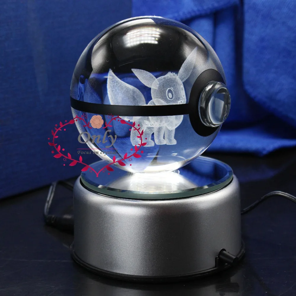 Pokemon Go Monster Gengar 3D лазерный Pokeball хрустальный шар для подарков на день рождения