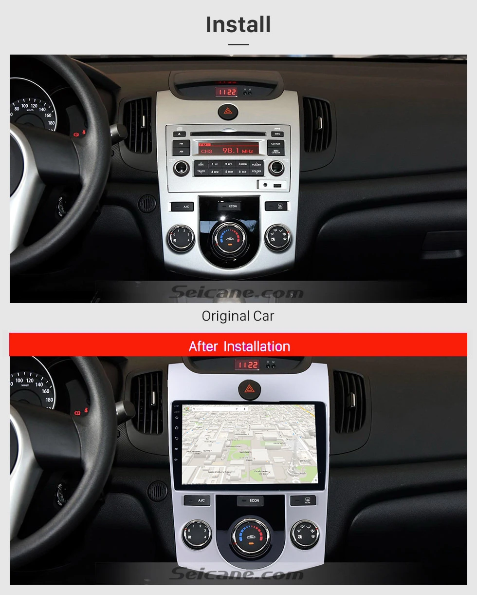 Clearance Seicane 9"Android 8.1 2DIN Car GPS Navi Radio Player for 2008-2012 KIA Forte MT support USB 1080P DAB+ DVR wifi-OBD2 Camera TPMS 3 Clearance Seicane 9"Android 8.1 2DIN Car GPS Navi Radio Player for 2008-2012 KIA Forte MT support USB 1080P DAB+ DVR wifi-OBD2 Camera TPMS 3