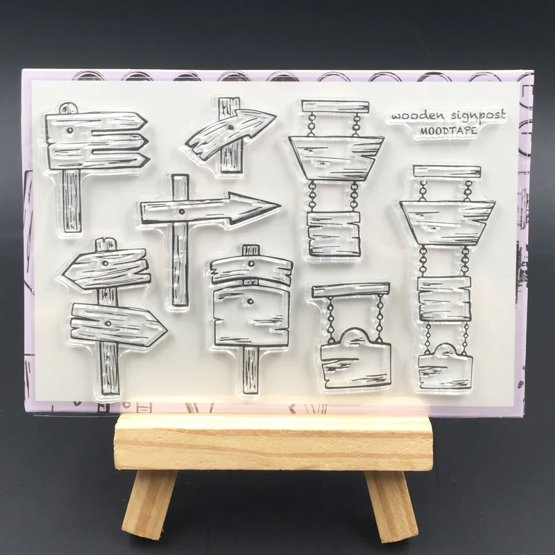 ZFPARTY Signpost прозрачный чистый силикон штампы для DIY Скрапбукинг/изготовление карт/декоративные простыни