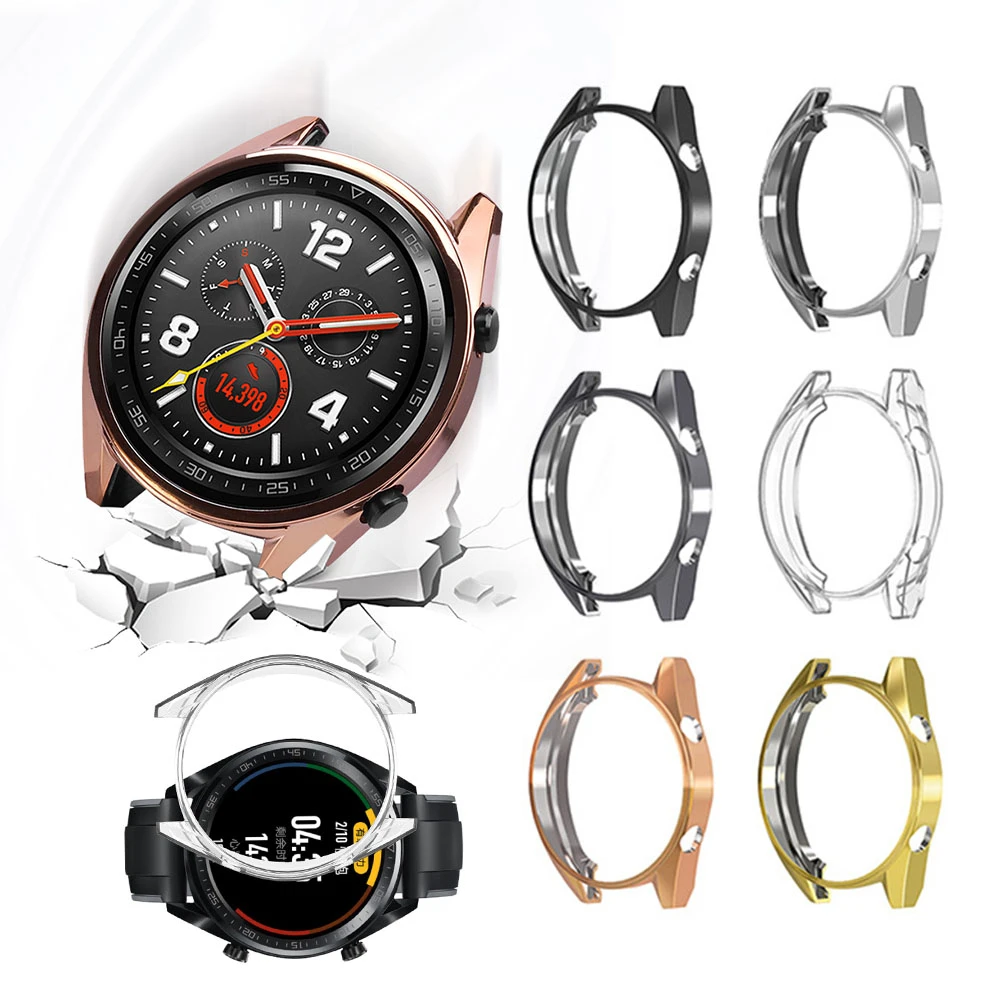 Для huawei Watch GT 42 мм 46 мм/huawei Watch 2 Pro с гальваническим покрытием защитный чехол с защитой от царапин полый ТПУ чехол