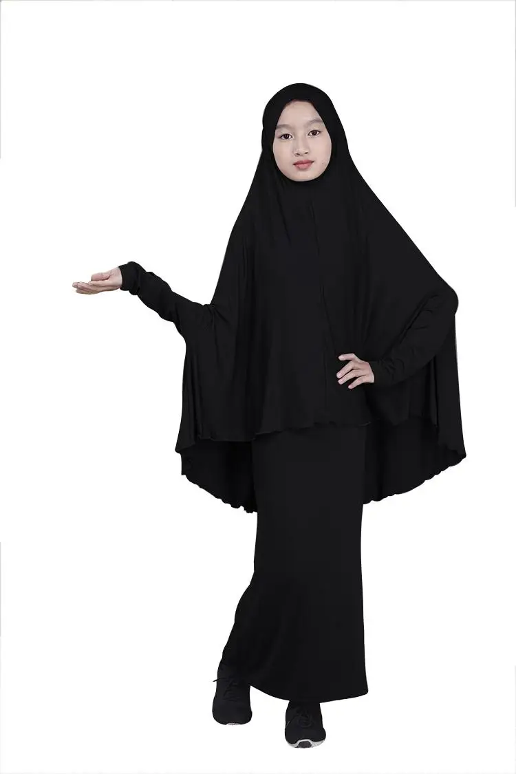 Abaya/длинное мусульманское платье-хиджаб Maxi для девочек; комплект одежды для молитвы в мусульманском стиле; Рамадан; Бурка; костюмы для детей с полным покрытием; новое арабское платье