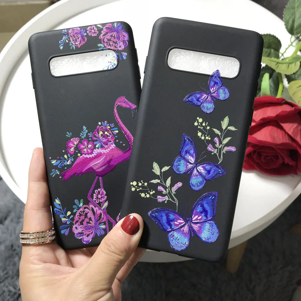 

ZFTANG Cute 3D Relief Silicone Case For Samsung S10 Plus S10E Phone Case For Samsung Galaxy S10E S10 Plus S10+ Case Cover Back