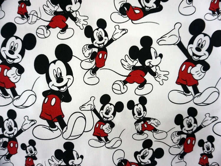 

90*142cm Cartoon mickey for patchwork DIY cloth canvas cover sofa Curtain Quilting Sewing tecido
