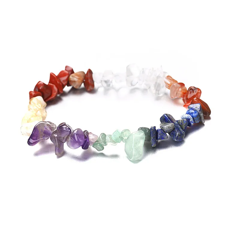 

Chakra Crystal Chip Bracelet Stretch Unisex Jewellery-Elasticity