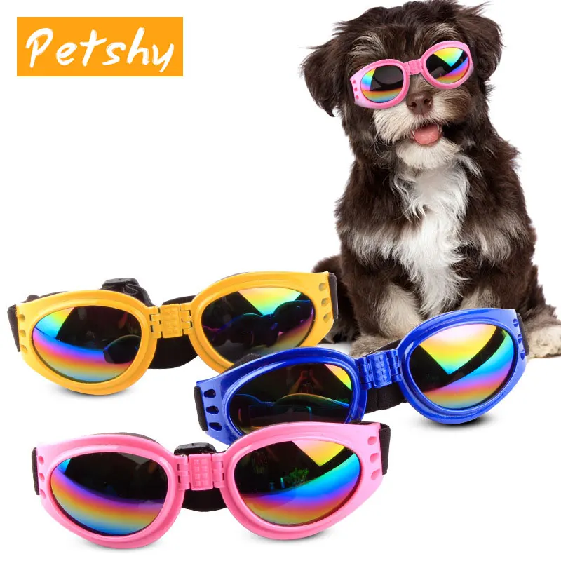 

Petshy Cool Dog Pet Glasses Puppy Kitten Foldable Outdoor Travel UV Sunglasses Eyewear Windproof Cat Goggles Dog Accessories