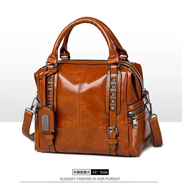 Новые винтажные роскошные сумки из натуральной кожи с масляным воском, женские дизайнерские сумки Modis, сумка через плечо, известный бренд, нейтральная женская сумка