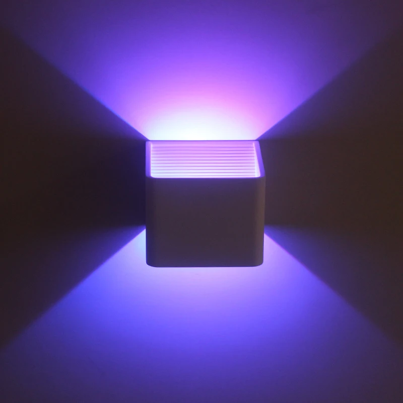 

10pcs Indoor 3W RGB LED ceramic paint Wall Sconce up and down Lamp for home Hotel Foyer Restaurant TV Wall Decoration Fixture