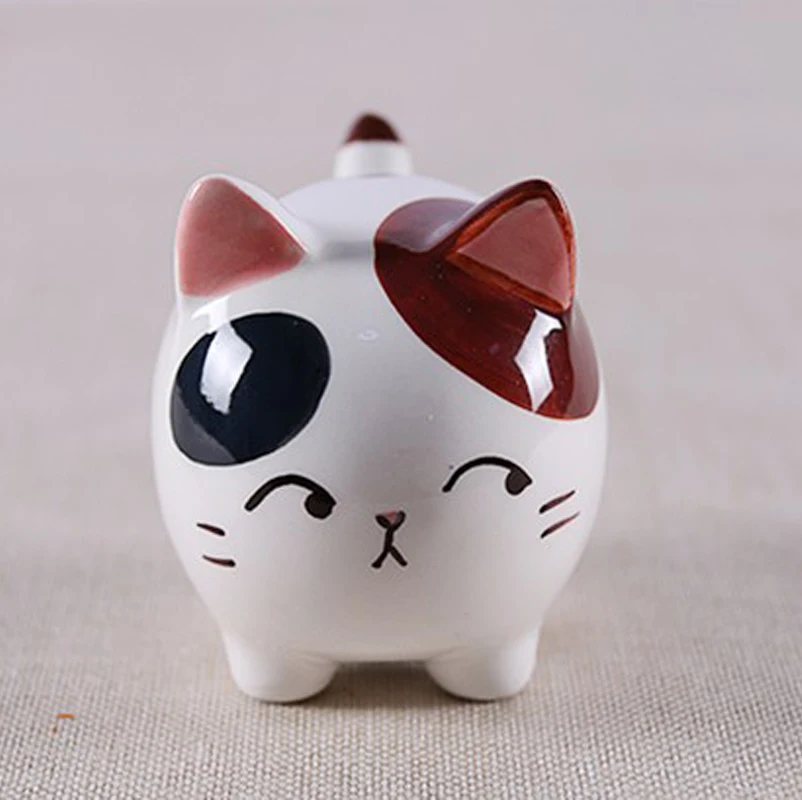 

ceramic cute fat cat home decor crafts room decoration porcelain figurine lucky cat gifts for girls boy Children's room ornament
