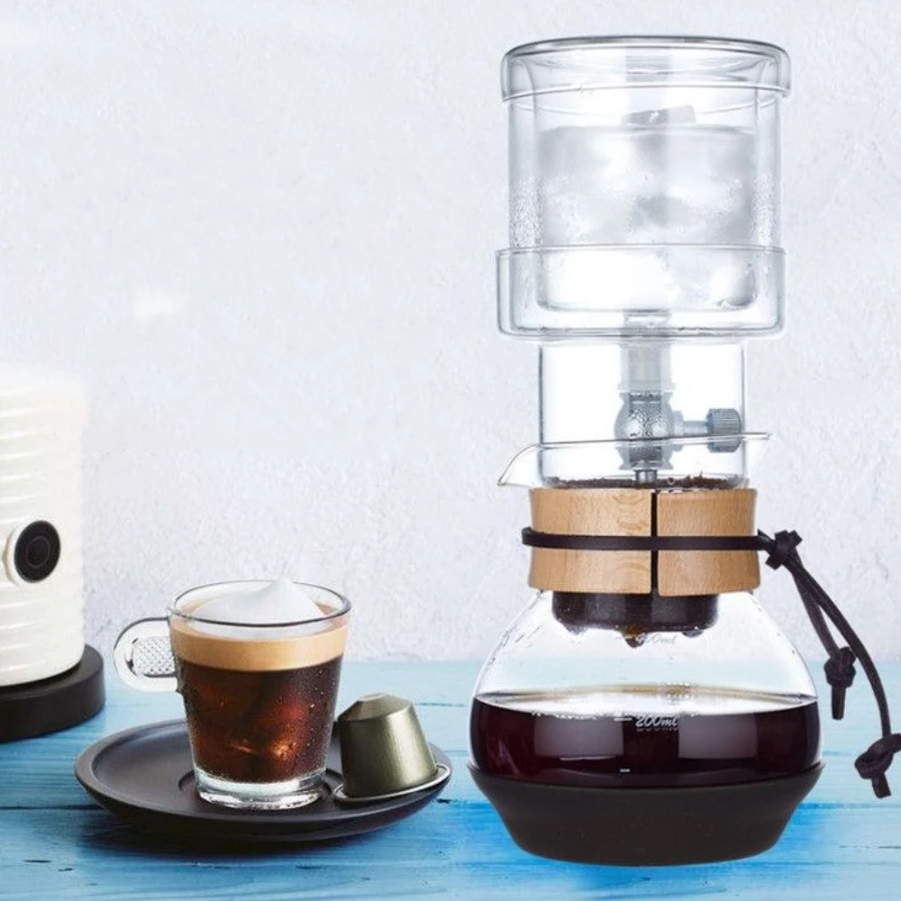 400ml New Water Drip Coffee Maker Reusable Filter Tools Glass Espresso