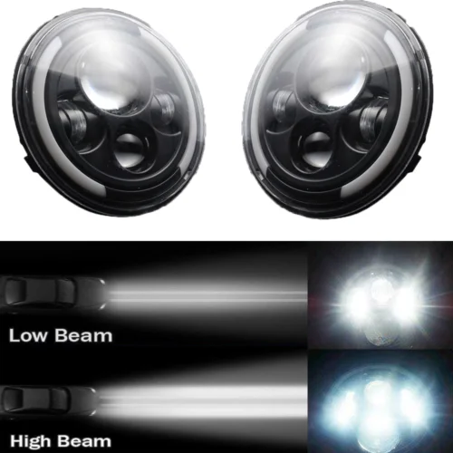 1x7 дюймов круглый светодиодный фары Halo Angle Eyes для Jeep Wrangler JK LJ 97- AU