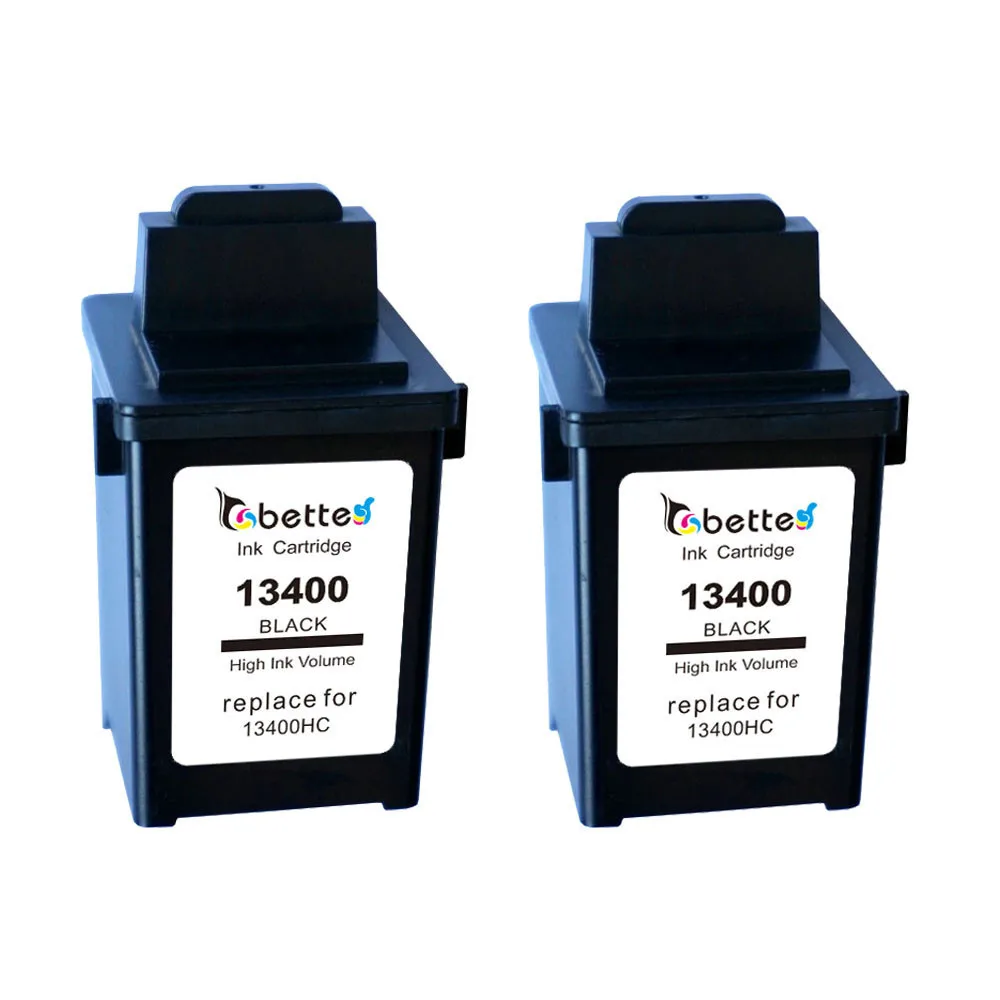 2PK, Inkjet Printer Ink Cartridges for Lexmark 13400 13400HC for