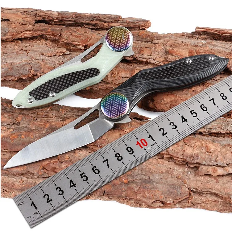 

NEW folding knife 9CR18MOV blade G10+Carbon fiber handle Camping outdoor knife Hunting Survival Tactical Knives EDC hand Tools