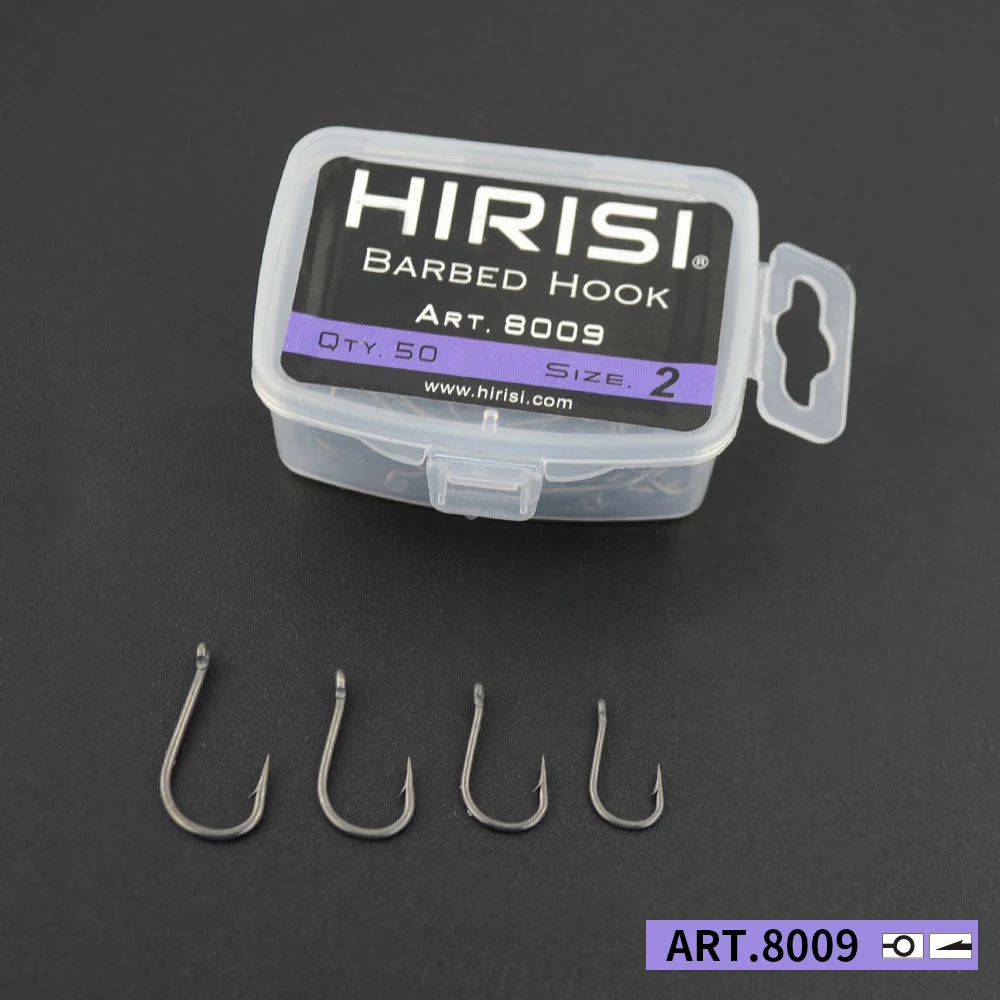 

100pcs Carp Fishing Hooks Teflon Coating High Carbon Stainless Steel Barbed hooks Pack with Retail Original Box 8009