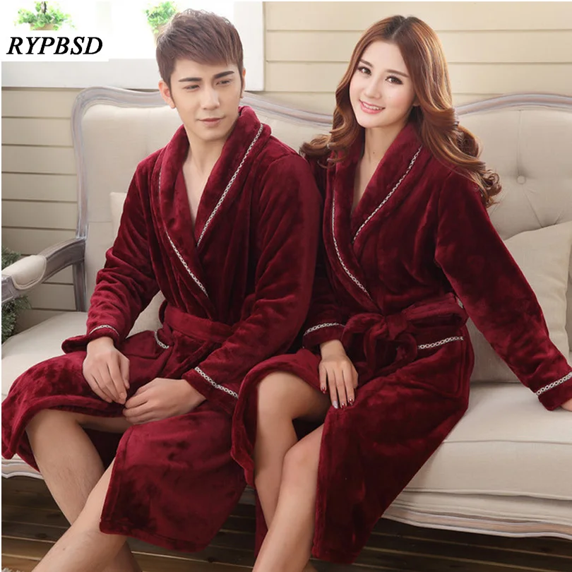 Buy Bathrobe Men Cotton Bathrobe Flannel Women Flannel