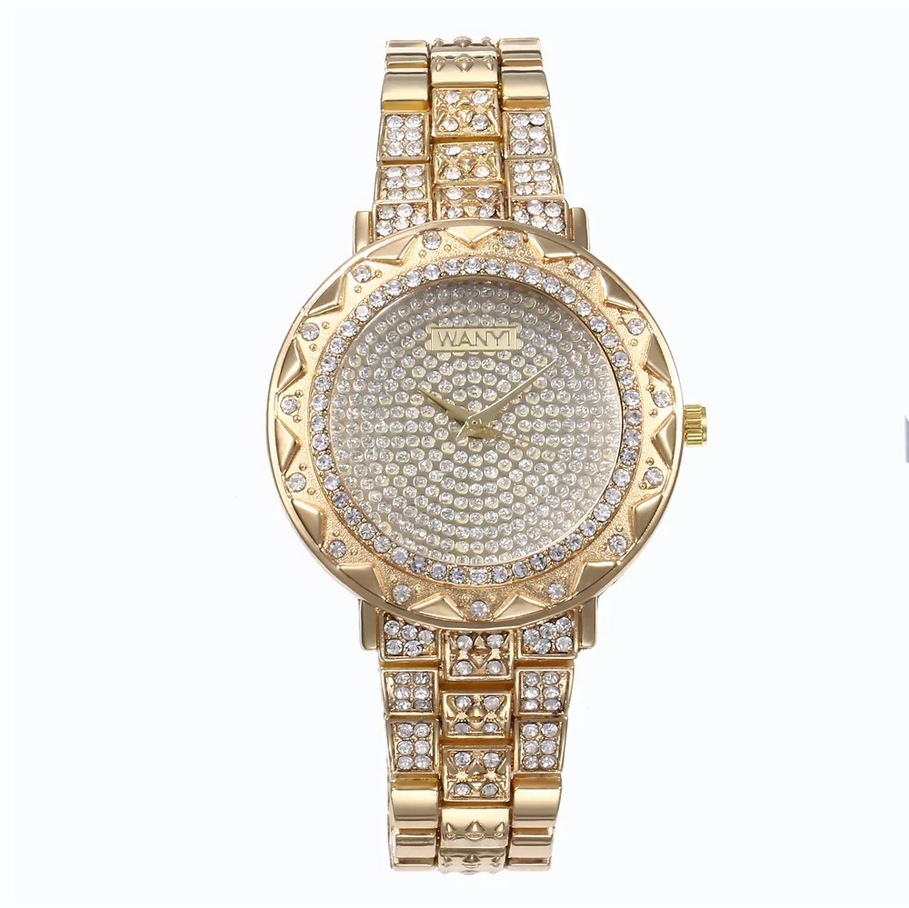 

Womens Watches Fashion Diamond Quartz Watch Women Gold Stainless Steel Business Watches Top Brand Luxury Clock Casual Dress