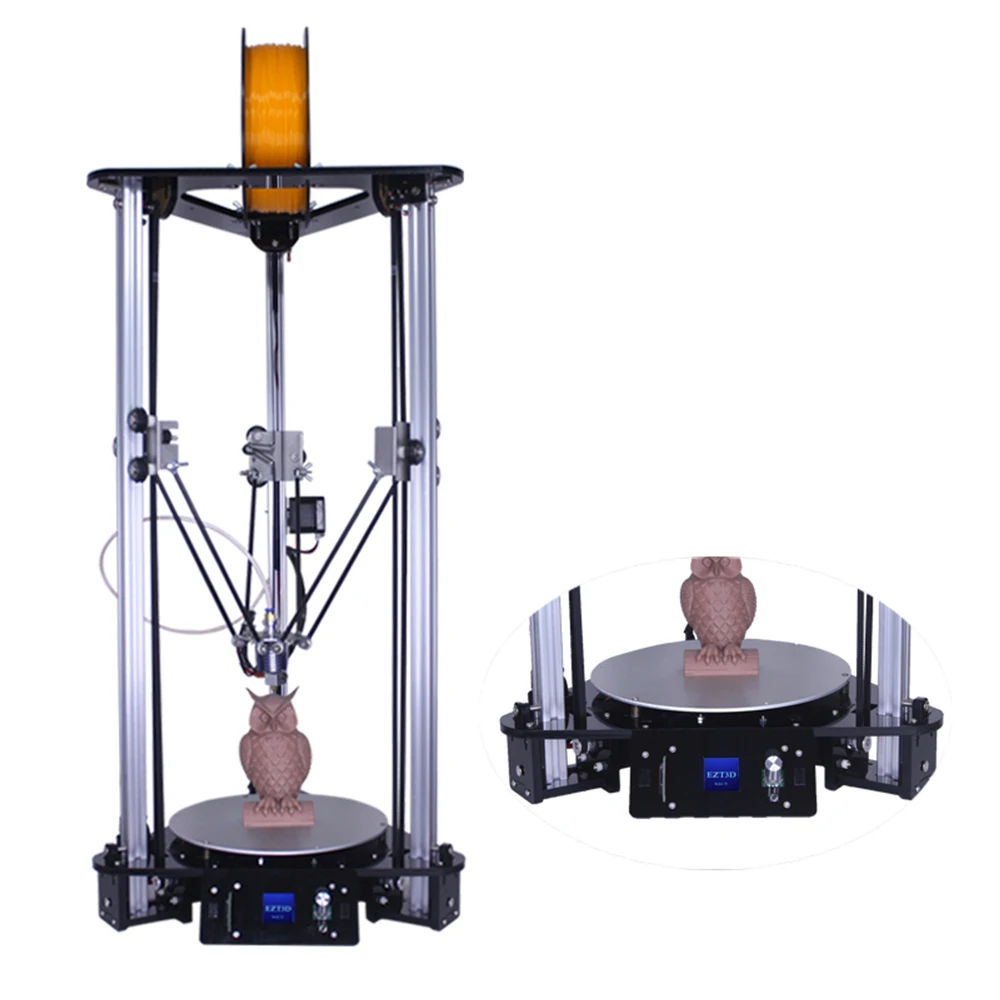 

CZ New T1 3D Printer High Speed LCD Screen DIY Kossel Linear Delta Laser Engraving Large Printing Size Easy To Assemble EU Plug