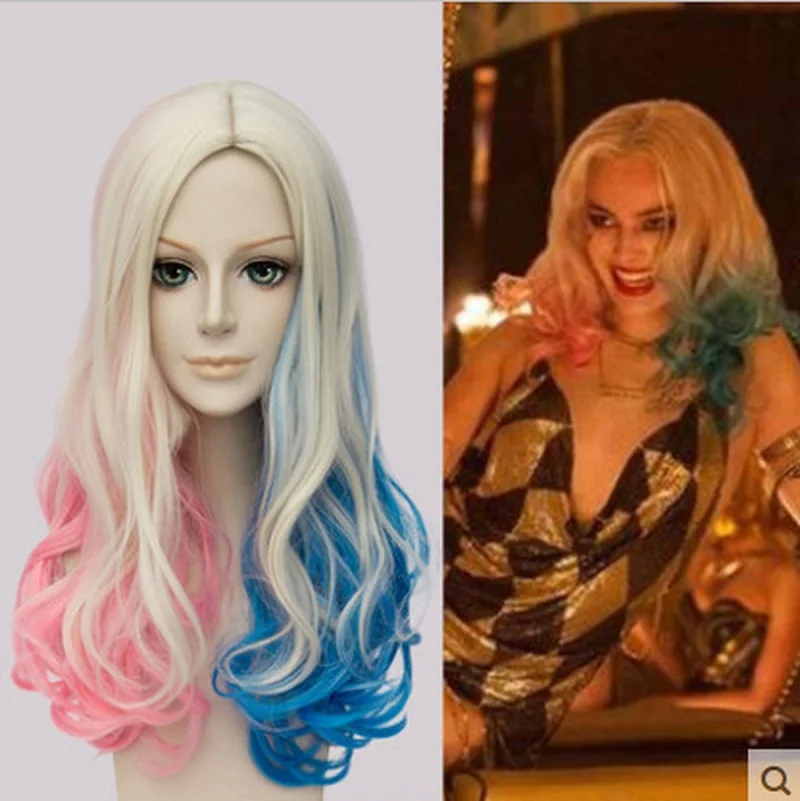 COSLIVE Batman Harley Quinn Golden Yellow Wig Lolita Hair Halloween