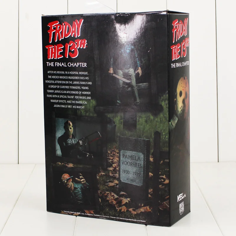 NECA Friday The 13th Jason Lives Pamela Voorhees, экшн-фигурка, последняя часть, Jason, 3D маска, пила, топор, меч, нож, страшная модель, игрушки