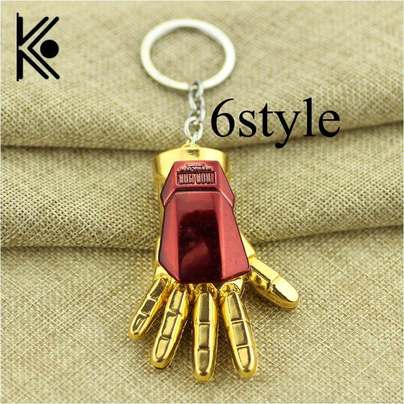 

Super Hero The Avengers Iron Man Hand Keychain Metal Key Chain Keyring Key Ring 6 Colors Cosplay Jewelry