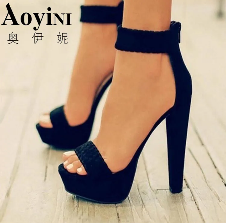 

2018 New Sexy Women Pumps Fashion Sandals Summer Shoes High Heel 16cm Peep Toe Sandals Braided Foot Ring Ankle Strap Sandals