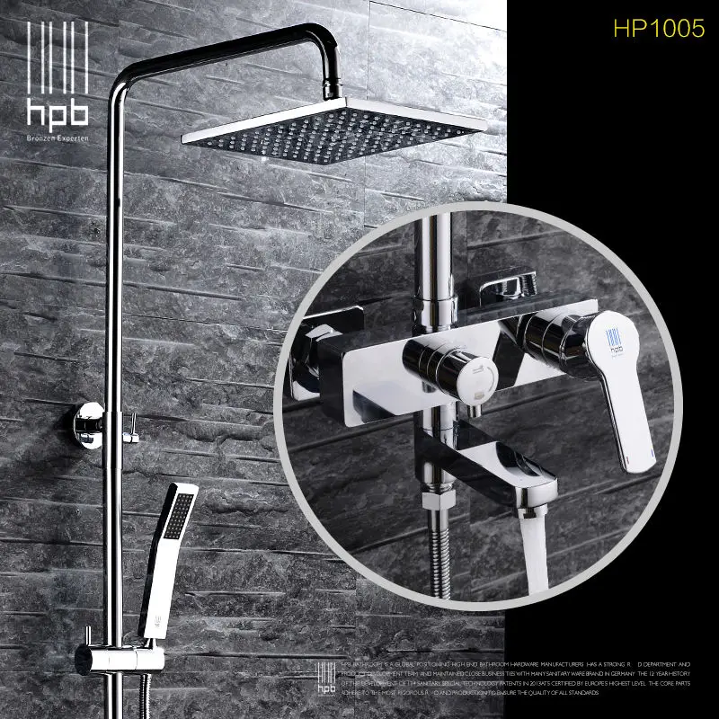 Brass Bathroom Hot And Cold Water Mixer Bath Shower Set Faucet torneira banheiro Air Injection Shower Head HP1005