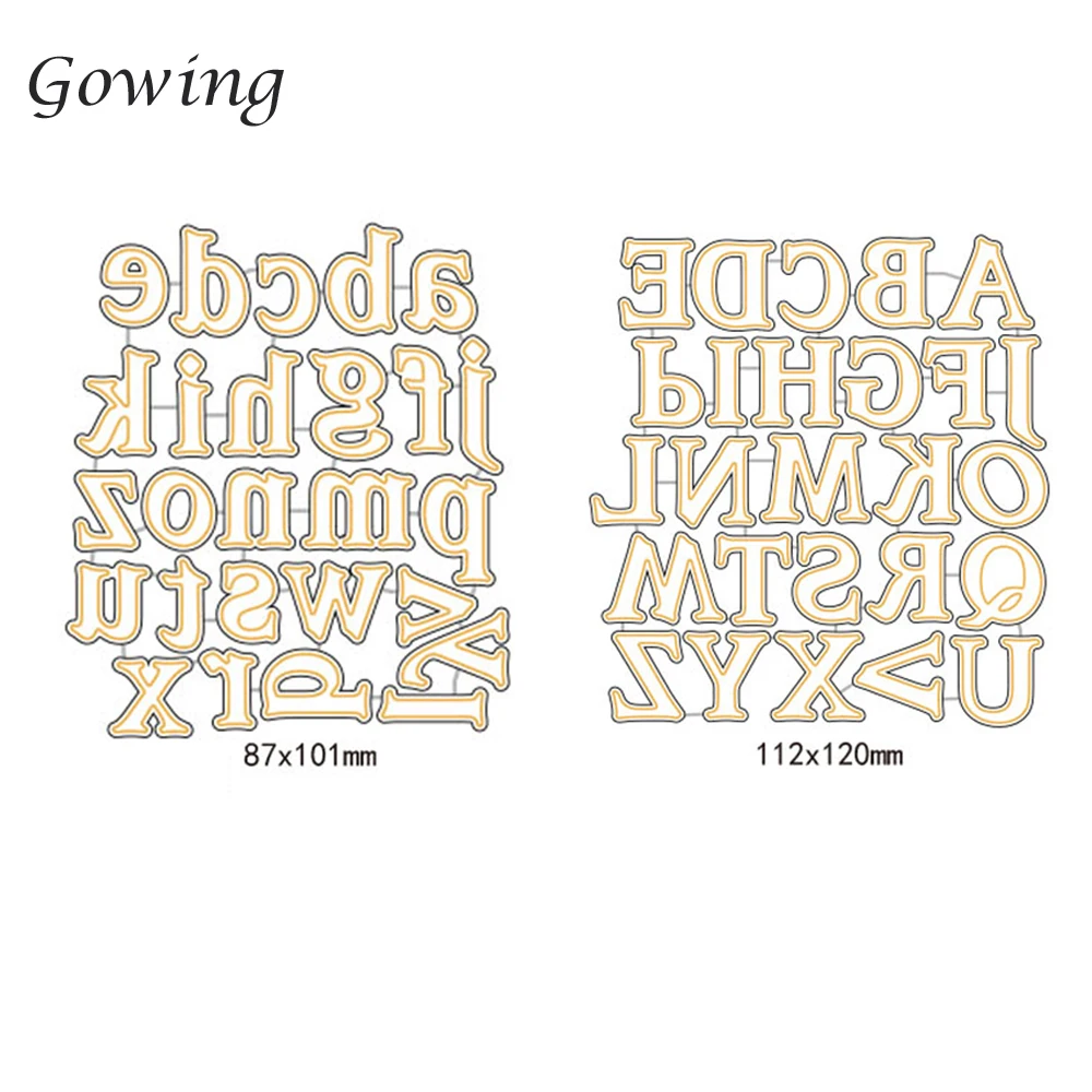 

A-Z Uppercase Lowercase Alphabet Metal Cutting Dies A-Z Letters Scrapbooking Cut Dies DIY Stencil Craft Card Template Die