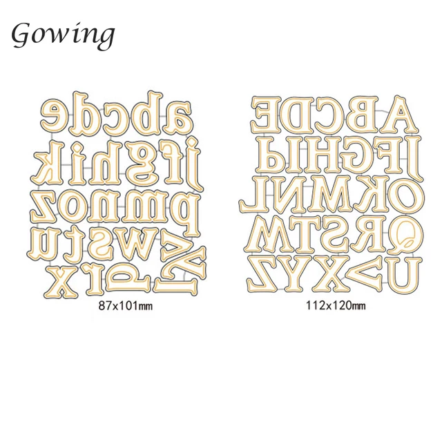 A Z Uppercase Lowercase Alphabet Metal Cutting Dies A Z Letters ...