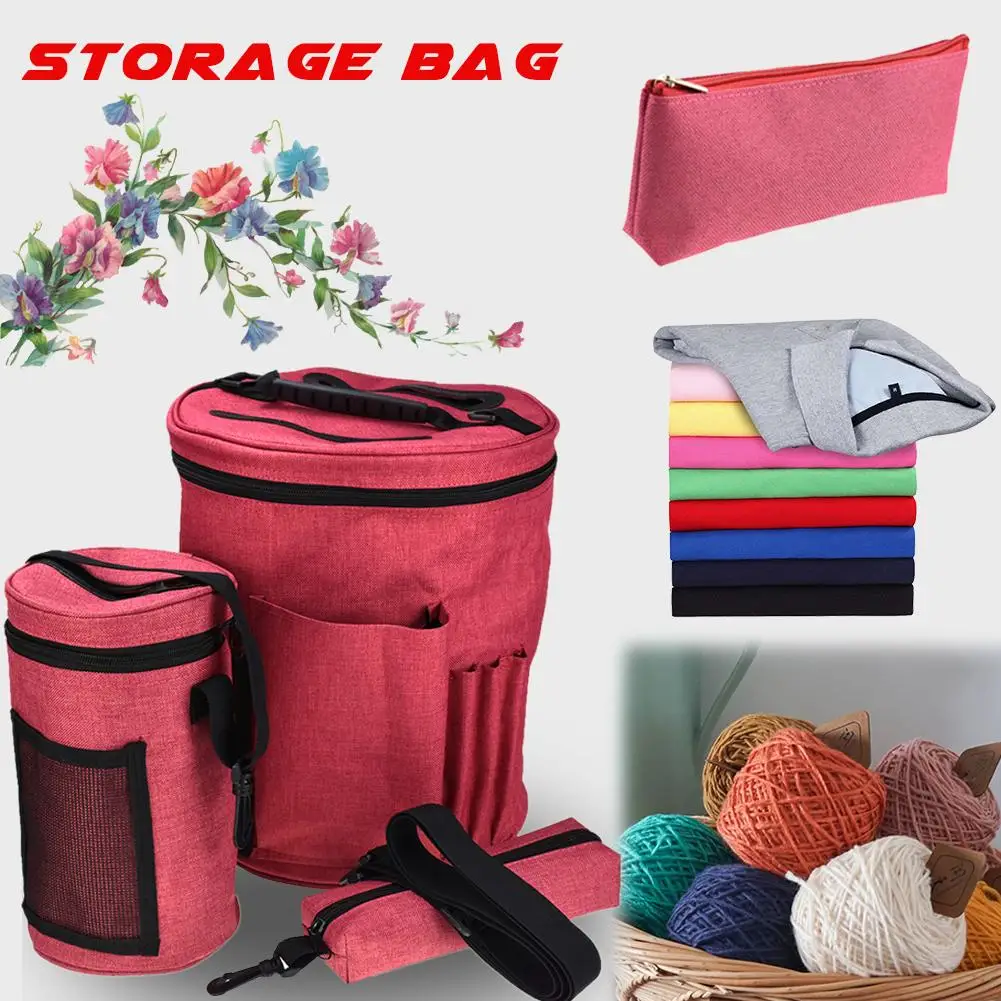 DIY الحياكة حقيبة التخزين الكروشيه الصوف سلة التخزين DIY الحياكة حقيبة التخزين الكروشيه الصوف سلة التخزين