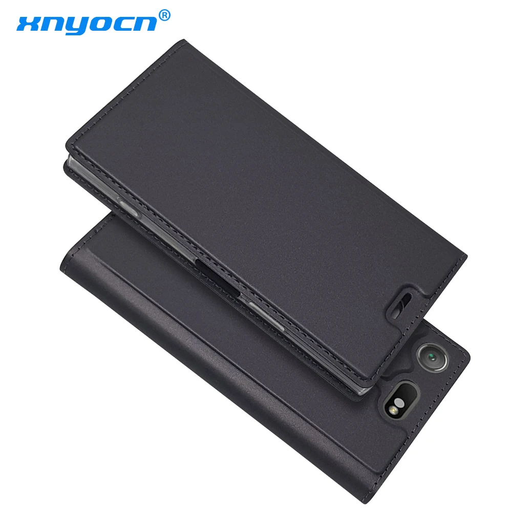 Luxury Flip Leather Case for Sony Xperia XZS XZ XZ1 Compact XZ2 Back Cover Cases with Stand Holder Etui | Мобильные телефоны и