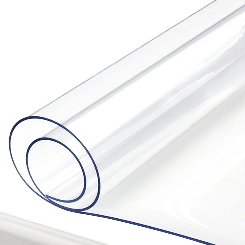 Modern Pvc Transparent Kitchen Table Cover Waterproof Oilproof Cloth Soft Glass Tablecloth 1.0 Mm Ship By Roll