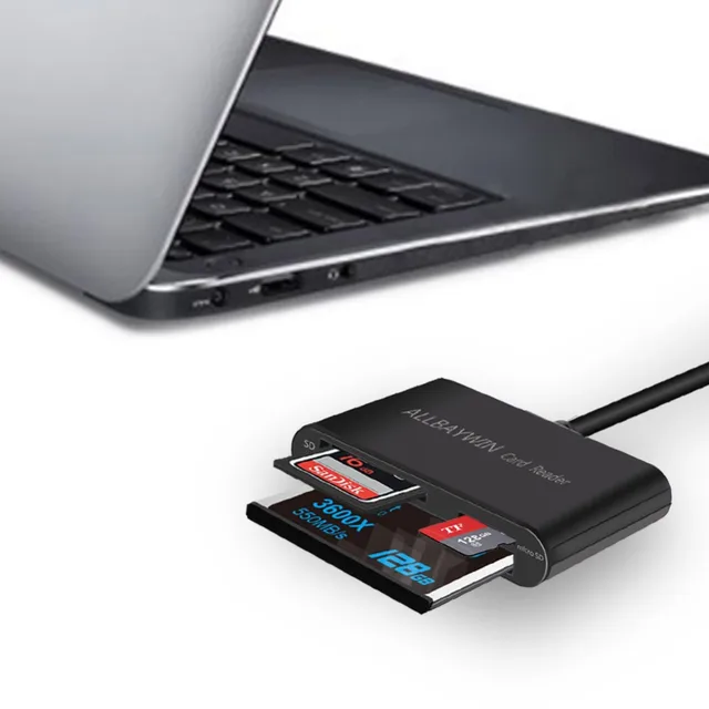 Sd Card Reader Lettore Di Schede 7 In 1 Adattatore USB C OTG Unità Flash USB Lettore Adattatore Scheda Sd - Foto 3