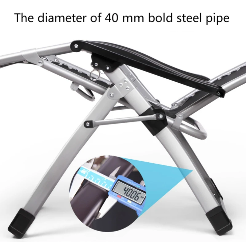 Household Leisure Deck Chair Adjustable Reclining Breathable Outdoor Beach Chair Multi-function Foldable Office Lunch Break Seat Household Leisure Deck Chair Adjustable Reclining Breathable Outdoor Beach Chair Multi-function Foldable Office Lunch Break Seat