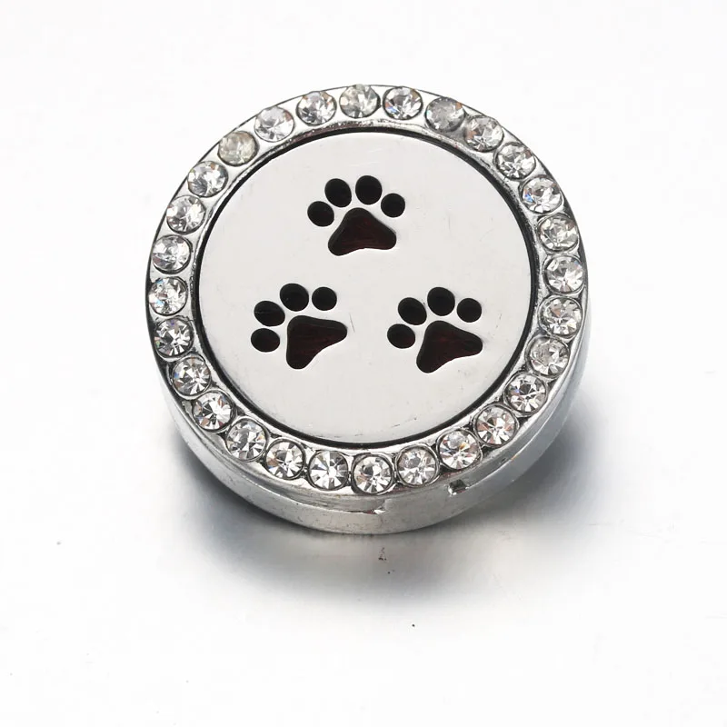 

New 18mm Snap Buttons Perfume Aromatherapy Locket Magnetic Stainless Steel Essential Oil Diffuser Snap Button Jewelry 7691