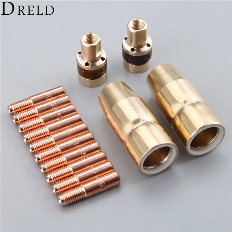 DRELD 14Pcs TIG Welding Torch Kits Tip Nozzle 169715 Adapter 169716 Contact Tip 000067 for TIG Welding Torch Welding Accessories DRELD 14Pcs TIG Welding Torch Kits Tip Nozzle 169715 Adapter 169716 Contact Tip 000067 for TIG Welding Torch Welding Accessories
