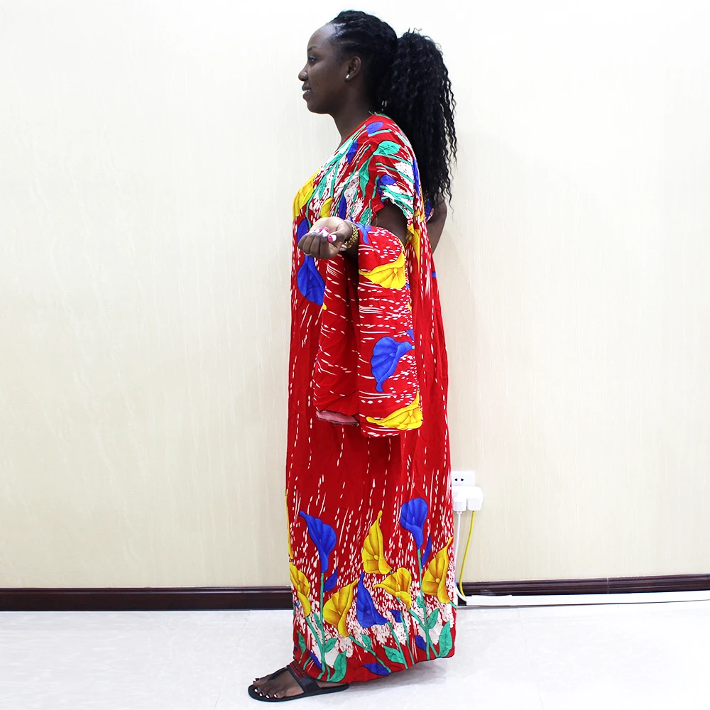 Модная африканская женская одежда желтое хлопковое Повседневное платье Дашики в африканском стиле